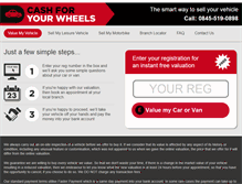 Tablet Screenshot of cashforyourwheels.com